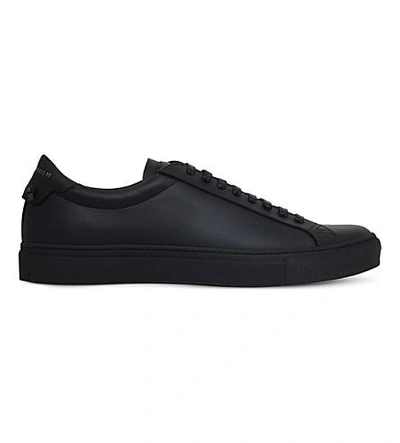 Shop Givenchy Knot Leather Trainers In Black/comb