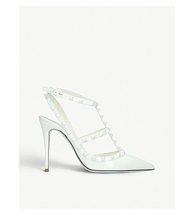 Shop Valentino Rockstud 100 Leather Courts In Mult/other