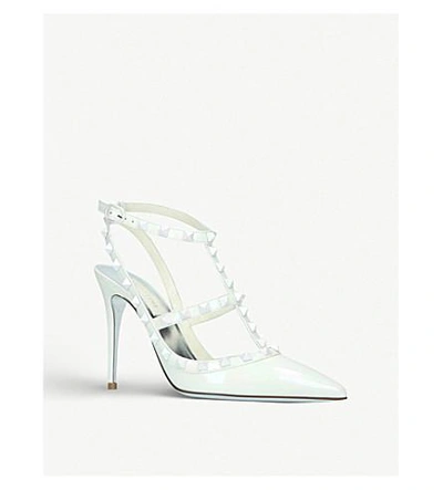 Shop Valentino Rockstud 100 Leather Courts In Mult/other