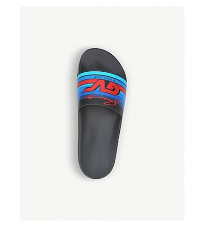 Shop Givenchy Gv Motorcross Rubber Slide Sandals In Blk/other