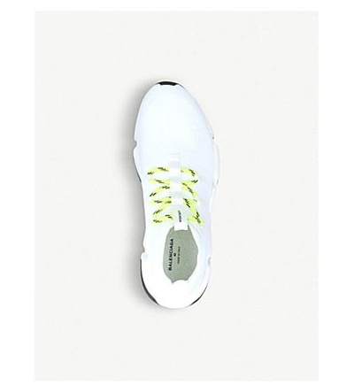 Shop Balenciaga Mens White Speed Knitted Sneakers