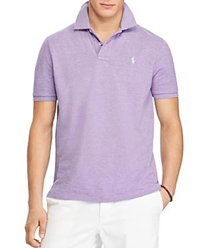 Shop Polo Ralph Lauren Mesh Classic Fit Short Sleeve Polo Shirt In Purple