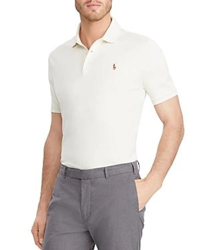 Shop Polo Ralph Lauren Polo Classic Fit Soft-touch Polo Shirt In Chic Cream