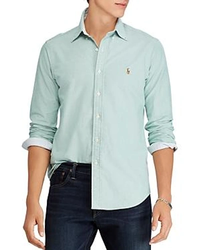 Shop Polo Ralph Lauren Oxford Classic Fit Button-down Shirt In Green