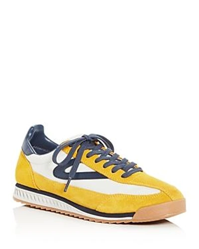 Shop Tretorn Women's Rawlins Leather & Suede Lace Up Sneakers In Lemon/ice/night