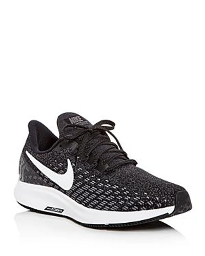 Shop Nike Women's Air Zoom Pegasus Knit Low-top Sneakers In Black/white