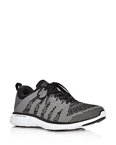 Shop Apl Athletic Propulsion Labs Women's Techloom Pro Lace Up Sneakers In Black Pristine/white