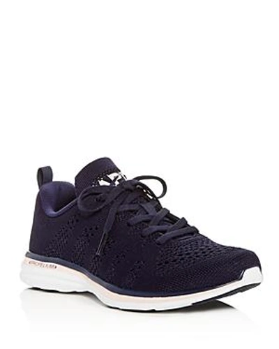 Shop Apl Athletic Propulsion Labs Women's Techloom Pro Lace Up Sneakers In Midnight Gossamer