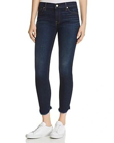 Shop 7 For All Mankind Ankle Skinny Jeans In Midnight Moon