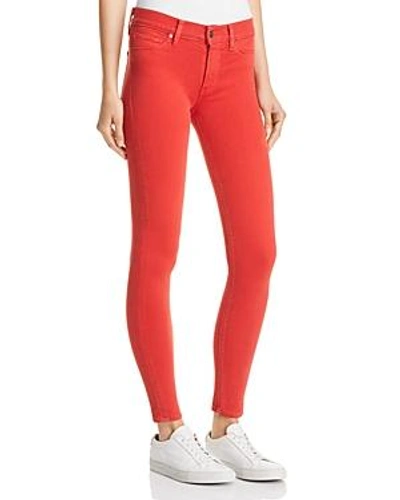 Shop Hudson Nico Mid Rise Super Skinny Jeans In Distressed Rococo Red