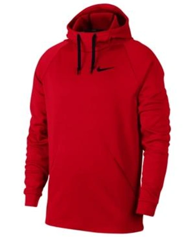 Shop Nike Men's Therma Training Hoodie In University Red