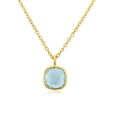 Auree Jewellery Brooklyn Gold Vermeil & Blue Topaz Necklace