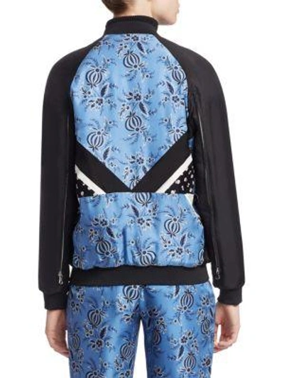 Shop 3.1 Phillip Lim / フィリップ リム Floral Patchwork Jacket In Sky Blue Navy
