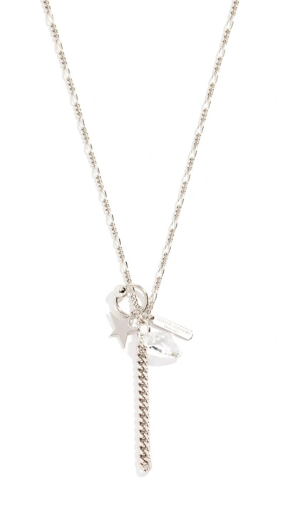 Shop Justine Clenquet Curt Necklace In Silver