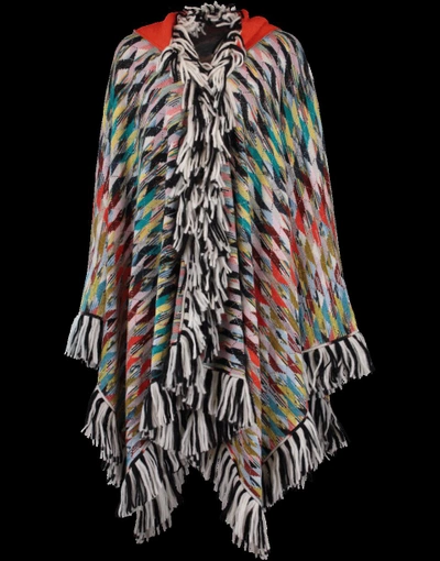 Shop Missoni Hooded Capelet In Multi