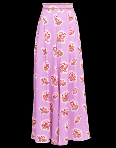 Shop Peter Pilotto Printed Trousers In Lilac