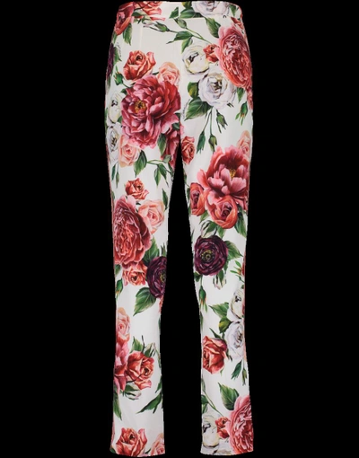 Shop Dolce & Gabbana Printed Tux Pant In Peonie