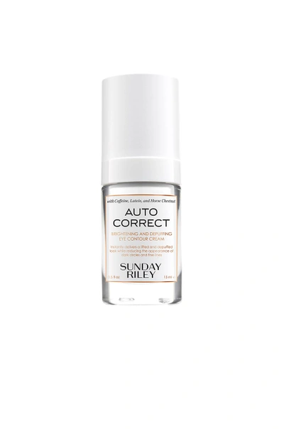 Shop Sunday Riley Auto Correct Brightening And Depuffing Eye Contour Cream In N,a