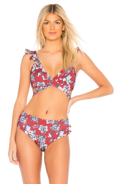 Shop Boamar Lusha Bikini Top In Red Flower
