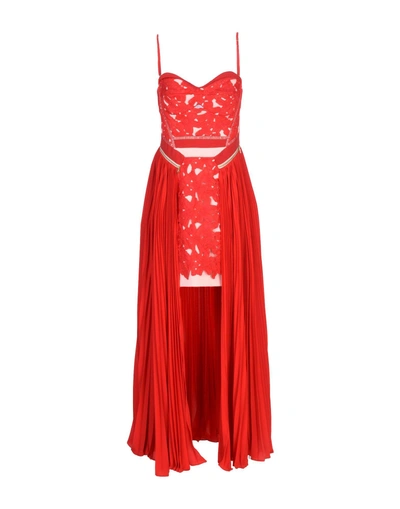 Shop Three Floor Long Dress In Red