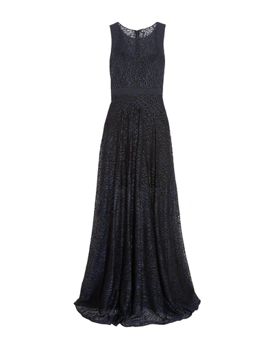 Shop Badgley Mischka Long Dress In Black