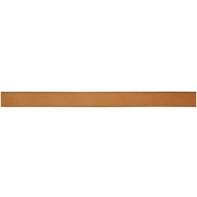 Shop Maximum Henry Brown Oval Slim Belt In Lt.brwn.slv