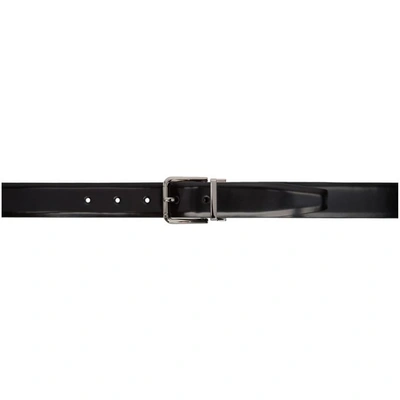Shop Dolce & Gabbana Dolce And Gabbana Black Buckle Belt In 80999 Black