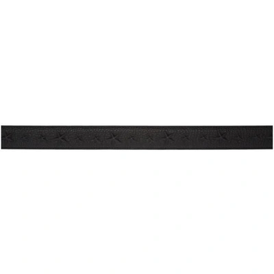 Shop Jimmy Choo Black Embossed Stars Belt