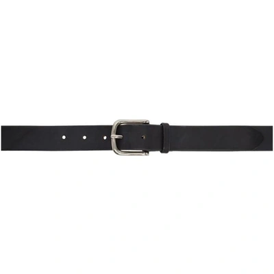 Shop Maximum Henry Black And Silver Wide Standard Belt In Blk.silver
