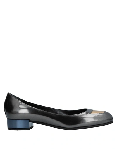 Shop Emporio Armani Pump In Steel Grey