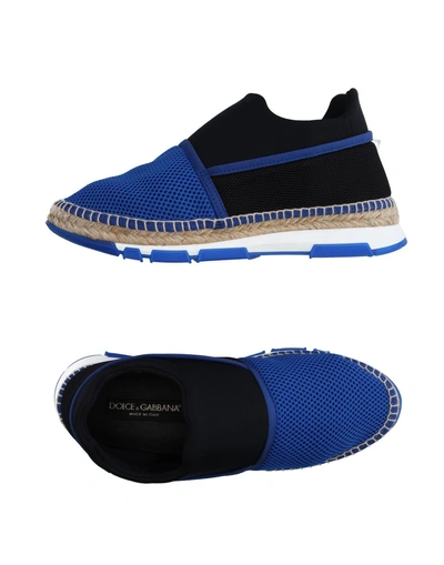 Shop Dolce & Gabbana Man Sneakers Bright Blue Size 7.5 Polyamide, Polyester, Elastane