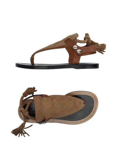 Shop Isabel Marant Toe Strap Sandals In Beige