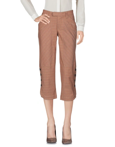 Shop Jeckerson Cropped Pants & Culottes In Camel