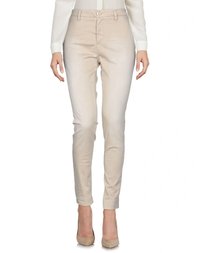 Shop Aglini Casual Pants In Beige