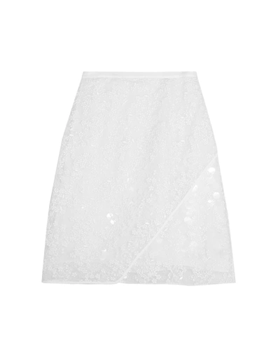 Shop Carven Knee Length Skirts In White