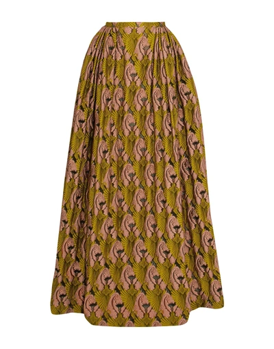 Shop Emilia Wickstead Long Skirts In Military Green