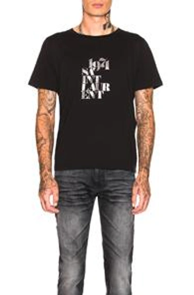 Shop Saint Laurent 1974 Tee In Black