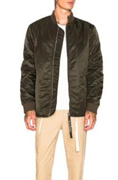 Shop Acne Studios Bomber Jacket In Forest Green