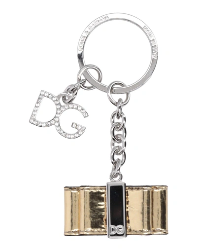 Shop Dolce & Gabbana Key Ring In Gold