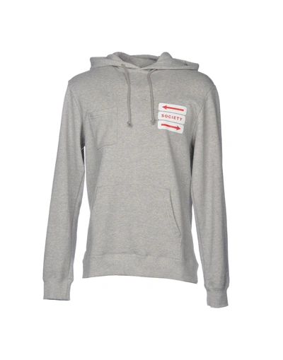 Shop Society Hooded Sweatshirt In Light Grey