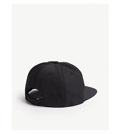 Shop Givenchy Logo-embroidered Woven Strapback Cap In Black