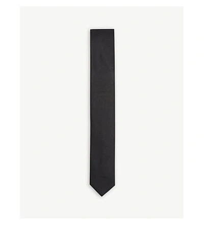 Shop Hugo Pin Dot Silk Tie In Black