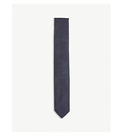 Shop Hugo Pin Dot Silk Tie In Light/pastel Blue