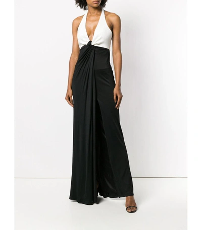 Shop Galvan White/black Eclipse Gown