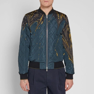 Shop Dries Van Noten Reversible Bomber Jacket In Blue