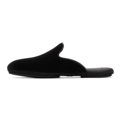 Shop Dolce & Gabbana Black Velvet Slip-on Loafers In 80999 Black
