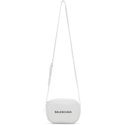 Balenciaga Small Everyday Calfskin Leather Camera Bag - White In