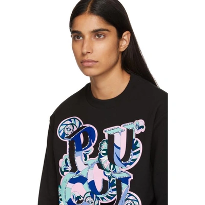 Shop Emilio Pucci Black Pucci Sweatshirt In 999 Black