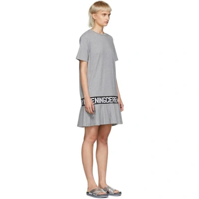 Shop Opening Ceremony Grey Elastic Logo T-shirt Dress In 0300 Grey