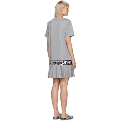 Shop Opening Ceremony Grey Elastic Logo T-shirt Dress In 0300 Grey